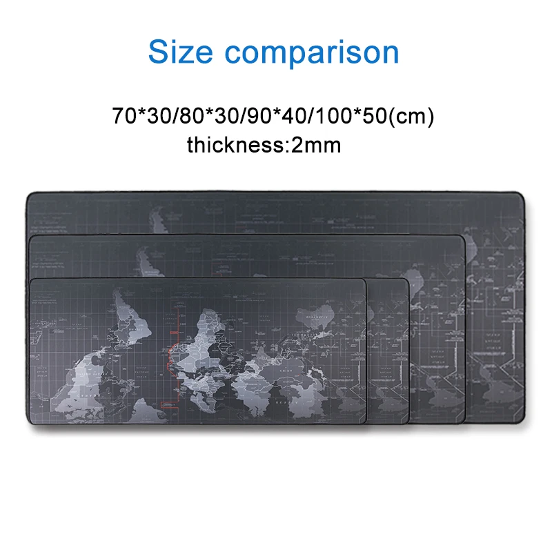 Large Size Gaming Mouse Pad Computer Laptop World of Map Mouse Pad Extend PC Muismat Keyboard Play
