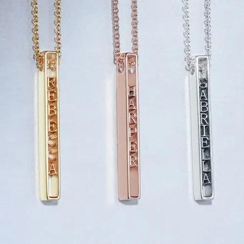 3d Bar Necklace Gold Sale, 51% OFF 