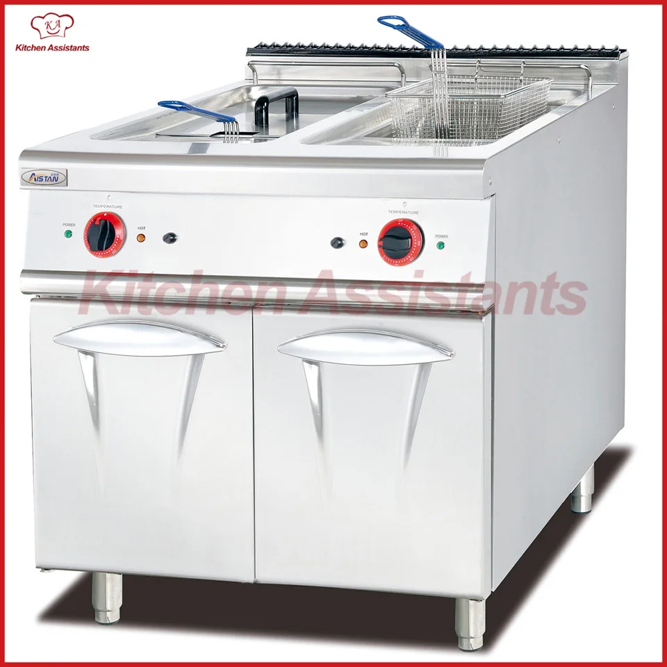 

EH885 28L/Tank Electric fryer with 2 tank 2 basket with cabinet