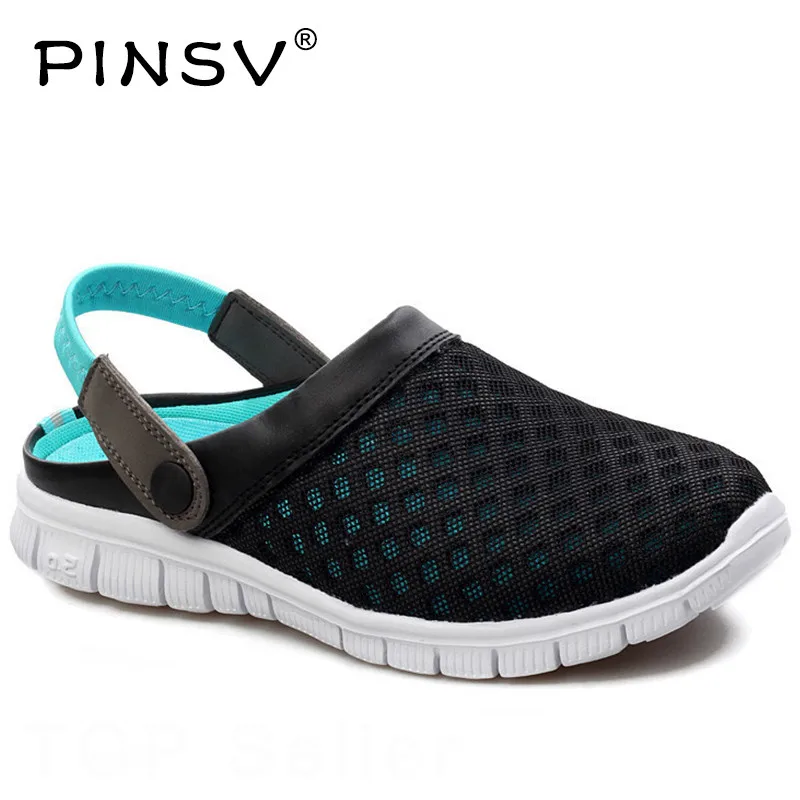 online PINSV Verão Sapatos Chinelos de Praia Dos Homens Dos Homens Sneakers Homens Tamancos Sapatos Calçados Casuais Zuecos Sandalias Zapatos Hombre Tamanho 36 46
