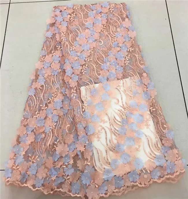 2017 New Design 3D Good Quality nigeria lace fabric new African Lace Nice Tulle Net Fabric For Women c4-22 | Дом и сад