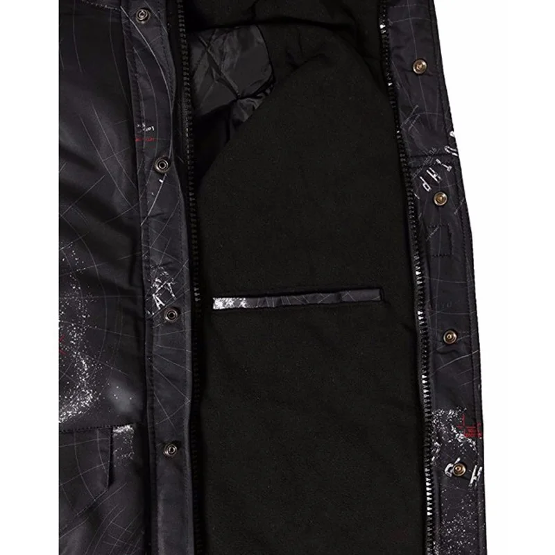 Новейшая версия "Southplay" зимняя водонепроницаемая 10000 мм черная Лыжная Сноубордическая куртка