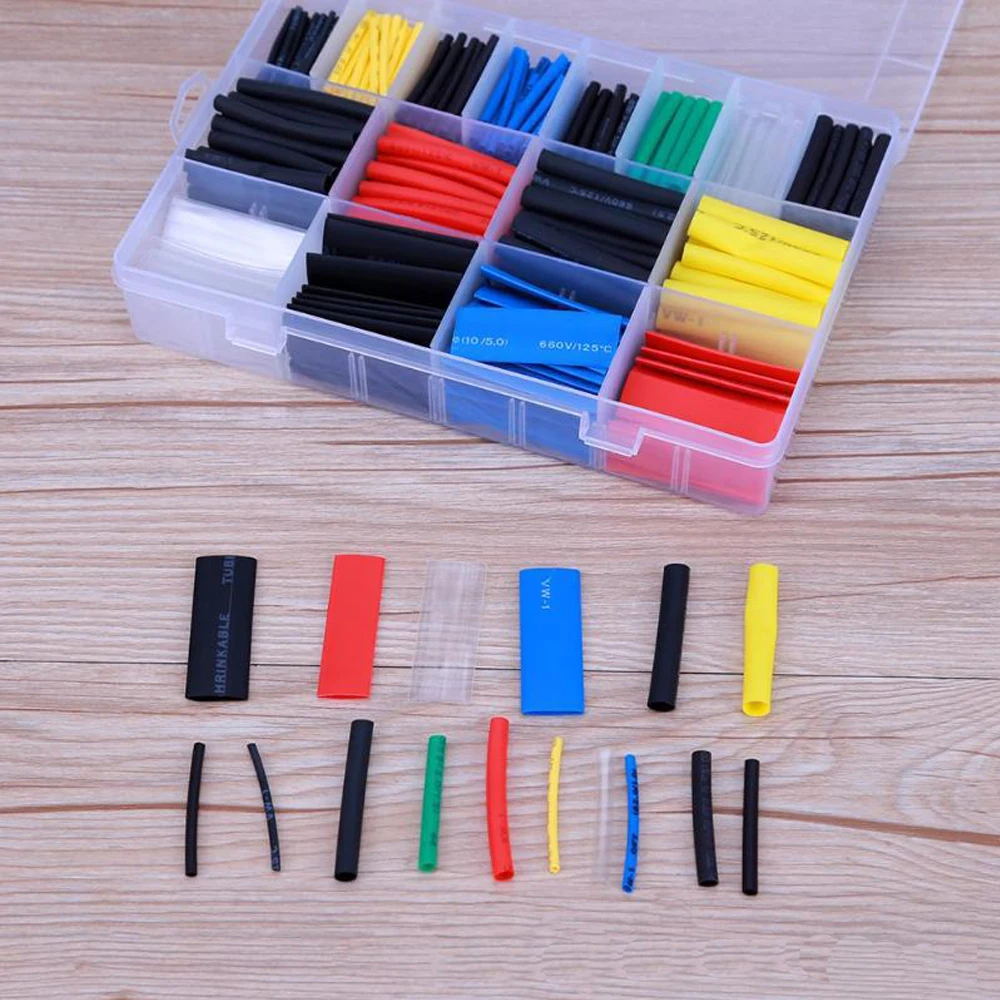 

580Pcs Assortment Heat Shrink Sleeve Electrical Cable Tube Tubing Wrap Wire