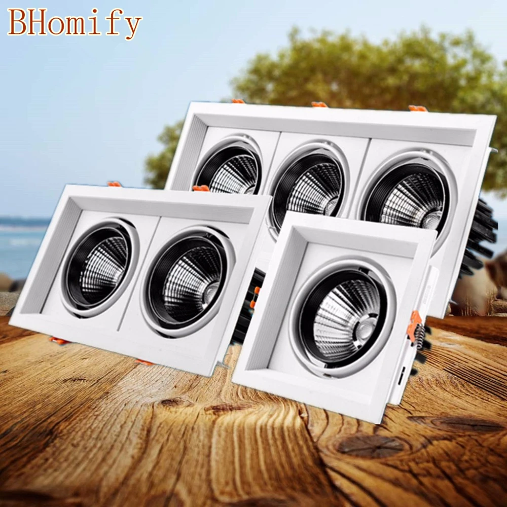 

Downlight black-square Dimmable Led COB Ceiling led 10W 20W 30W rotating 110/220V Warm / white surface mounted Indoor Lighting