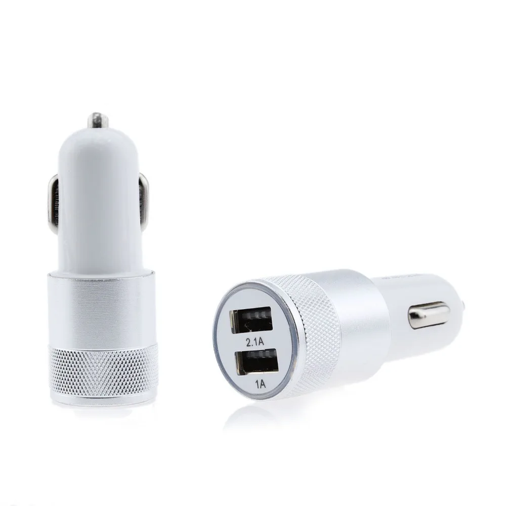 المزدوج USB سيارة-شاحن 2.4A الناتج سريعة شاحن الهاتف المحمول السفر محول السيجار أخف DC 12-24 V المعادن شاحن سيارة