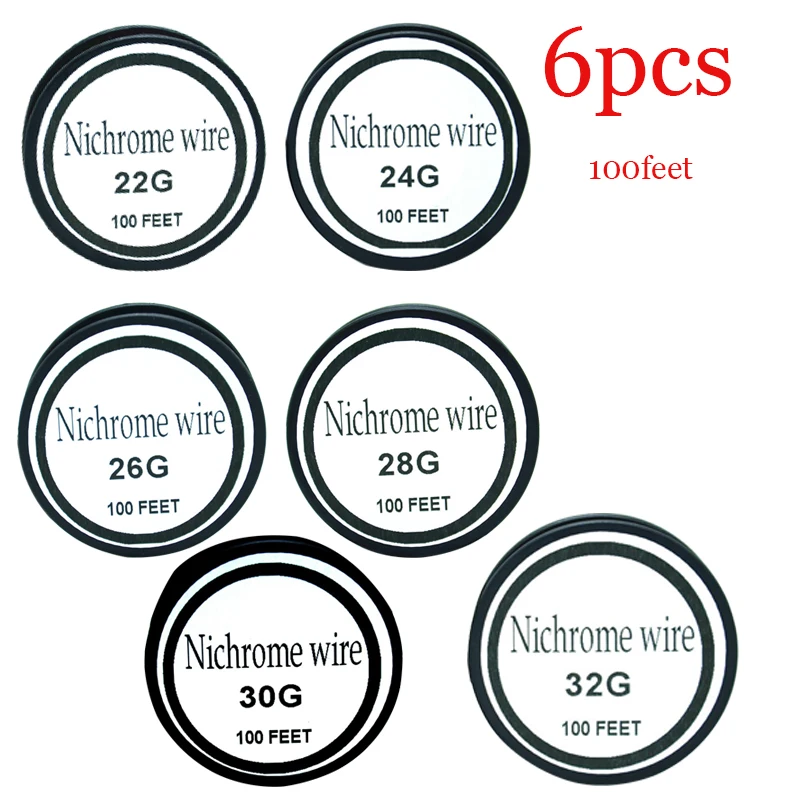 100 футов нихромовая проволока для RDA RBA атомайзер 6 шт электронная сигарета