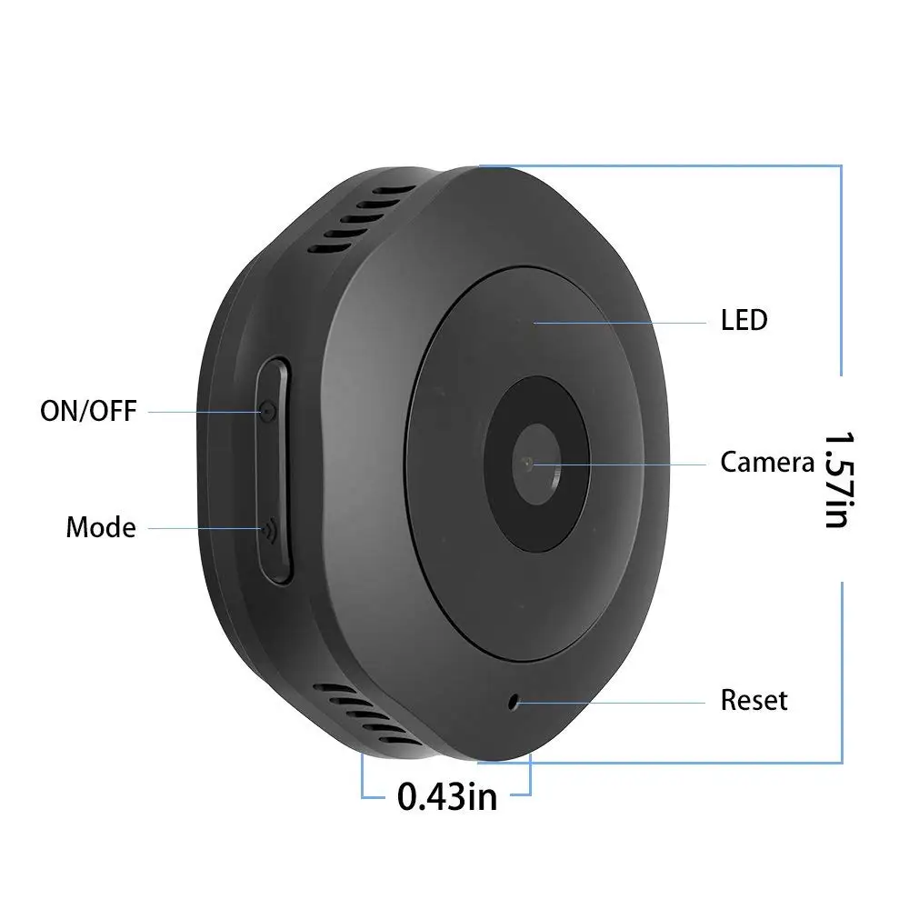 Mini Wearable IP Camera 1080P IR Night Vision Surveillance Poto HD DV Portable Body Camera WIFI