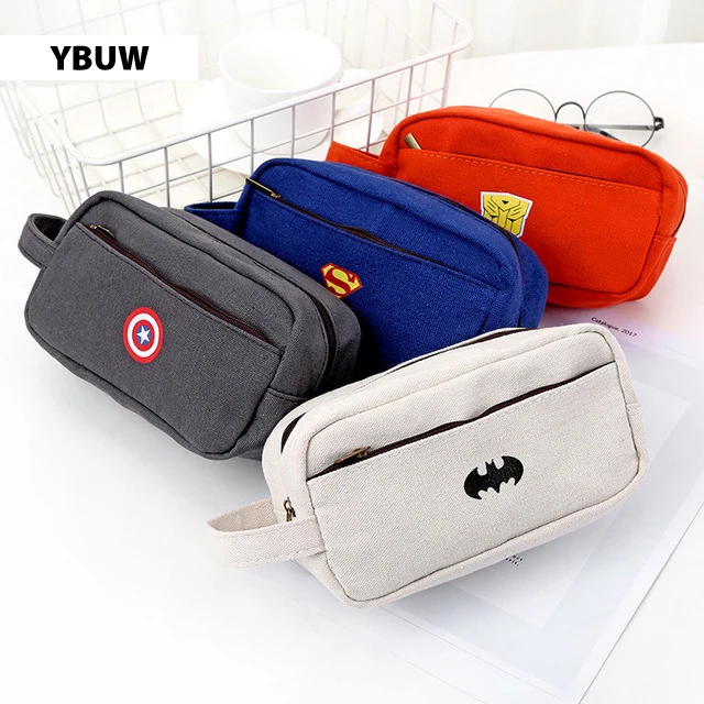 SQUMIDER-Superhero-Canvas-Pencil-Case-Creative-Large-Capacity-Side-Open-Zipper-Pencil-Bag-School-Stationery_3