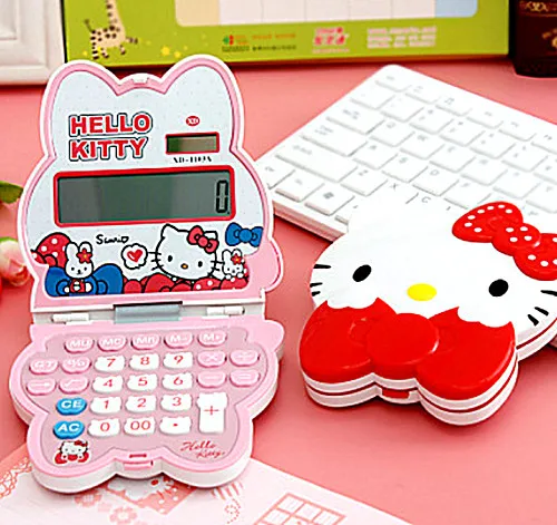 

Xingkings New Cute Hello Kitty Solar Power Calculator 12 Digitals KX-S1113