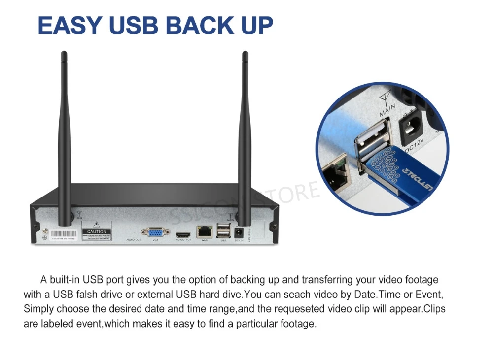 EASY US BACK UP IP CAMERA WIRELESS
