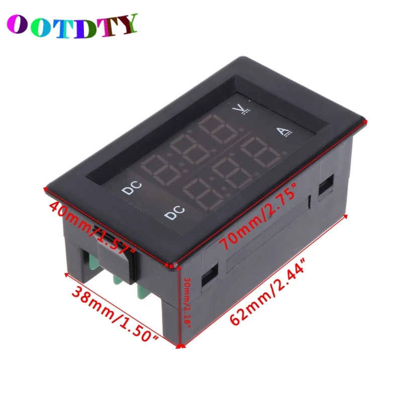 OOTDTY DC 100 в 20A двойной цифровой вольтметр Амперметр вольт Amp тестер Измеритель