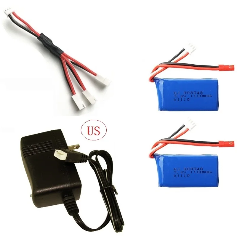 3 шт. для Wltoys A949 A959 A969 A979 K929 LiPo батарея 7,4 V 1100mah 903048 25c Lipo батарея для RC вертолета самолета автомобилей лодки - Цвет: Светло-серый