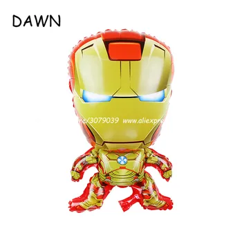 

25pcs/lot Trade New Cartoon Balloon Shaped Cute Baby Wedding Birthday Party Favorite Must-gold Iron Man Balloon
