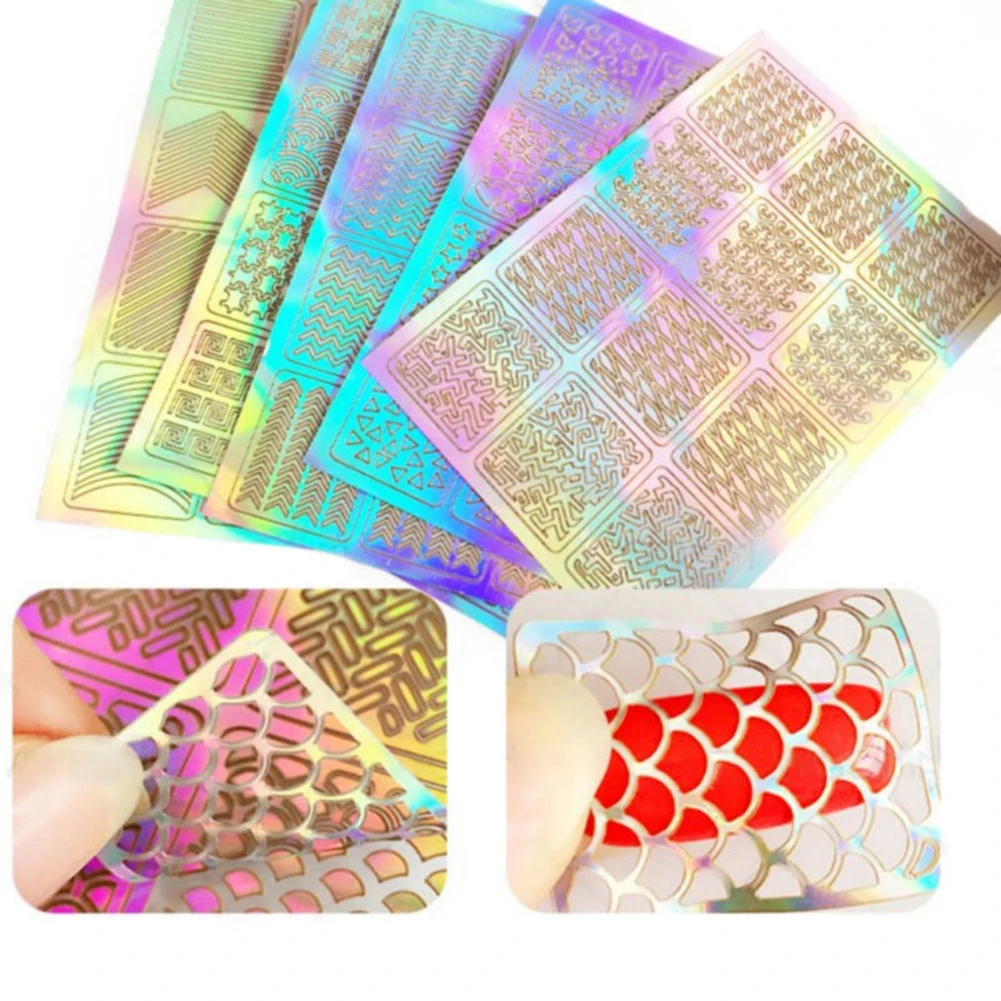 

3 Sheet Nail Art Transfer Stickers Decal 3D Design Manicure Tips Decoration Tool