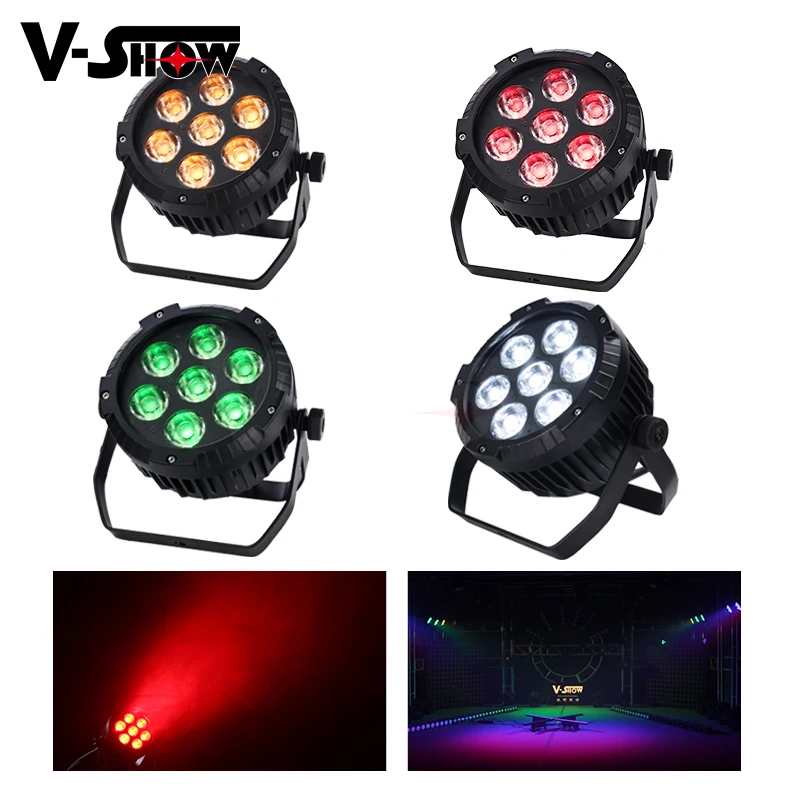 

4pcs 7x25W RGBWA COB Outdoor Led Par Light Waterproof Stage Light Dmx 512 Dj Light For Landscape Lighting