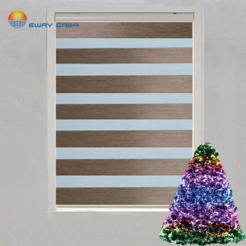 

Customized EWAY CASA Roller Blinds Zebra Blinds Solid Fine Fabric Shine Fabric Curtain Persianas Venetian Shutters NEWNo.ZB_S026