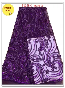 

High Quality Nigerian Lace Fabric Tulle Lace With Beads And Stones 2019