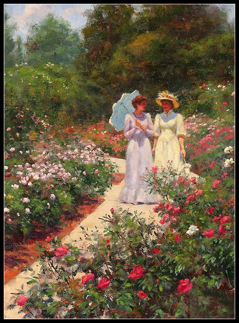 

Counted Cross Stitch Kits Needlework Embroidery - Crafts 14 ct Aida DMC Color DIY Arts Handmade Home Decor - June Roses