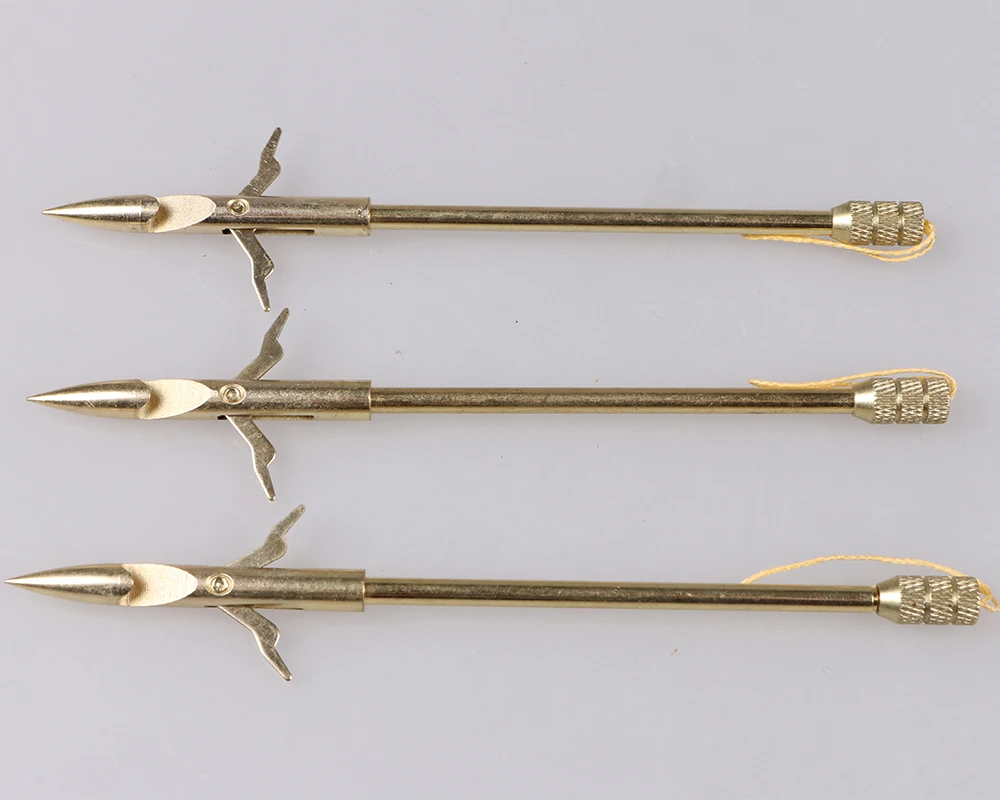 12pcs Gold Fishing Slingshot Arrows Stainless Steel Archery Bow Outdoor