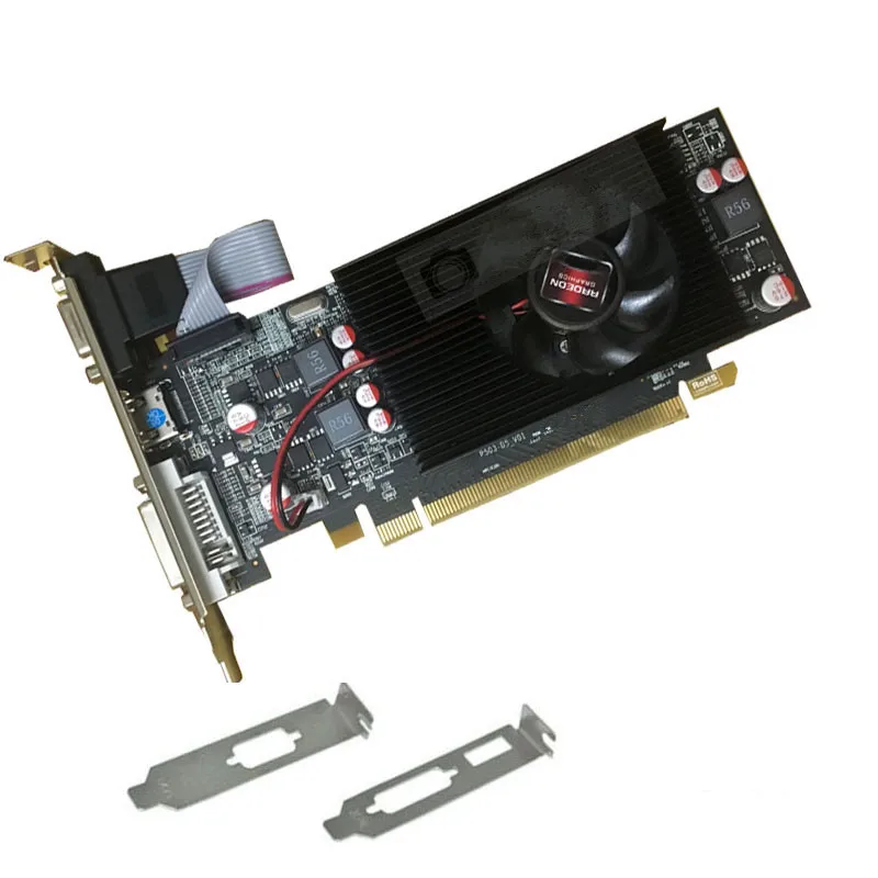 New Half height Mini ITX HPTC Graphics Card Original R7 350 4GB 128Bit GDDR5 Video Cards DVI ...