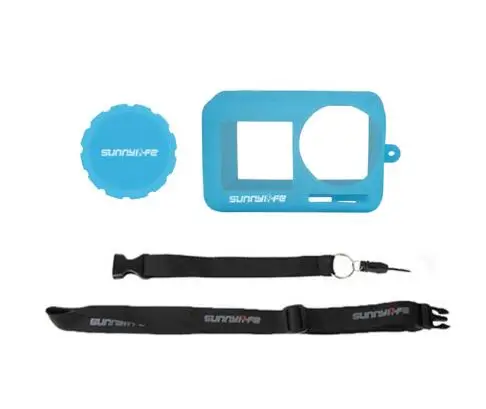 Sunnylife Спортивная камера силиконовый чехол для объектива ремень ремешок для DJI OSMO защитный аксессуар - Цвет: Синий цвет