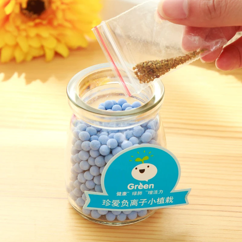 

1025 creative DIY negative ion water culture potted desktop micro landscape plant radiation protection mini small potted plant