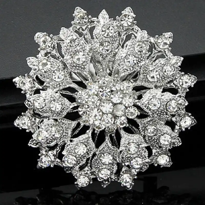 Ювелирных Изделий звезды Сияющий Красивая Серебряная Ясно Rhinestone