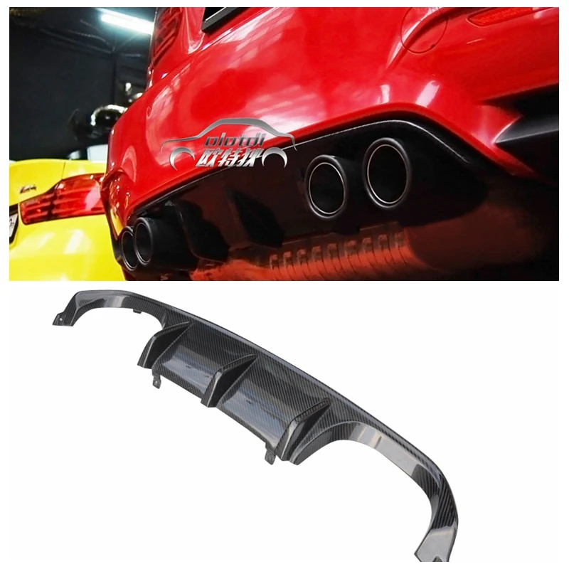 

Top Quality Carbon Fiber P style Rear Lip Bumper Spoiler Diffuser for BMW f80 f82 M3 M4 2014+ car styling accessories