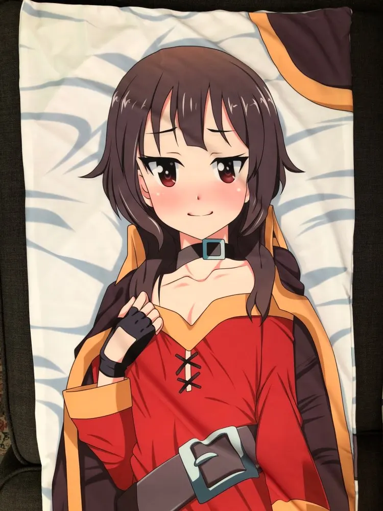 Buy KonoSuba Cute Megumin and Aqua Dakimakura Hugging Body Pillow Cover (6 Styles) Bed