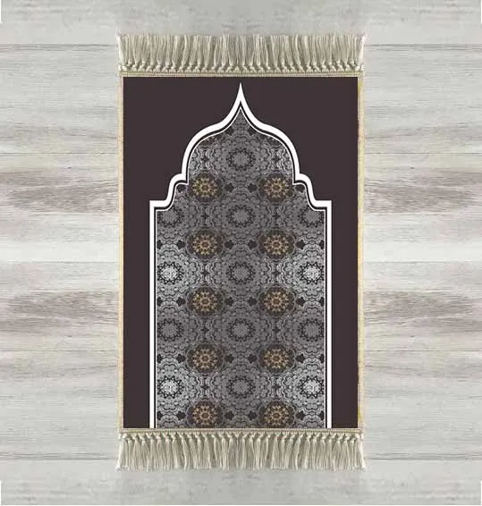 Else черный серый традиционный этнический 3d турецкая исламская мусульманская молитва коврики с кисточками Нескользящие современные молитвенные коврики Рамадан ИД подарки