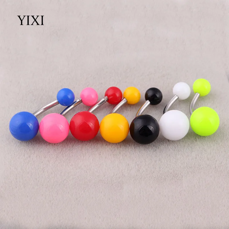 YIXI 10PCS Anti Allergy Belly Button Rings Body Piercing Jewelry Navel