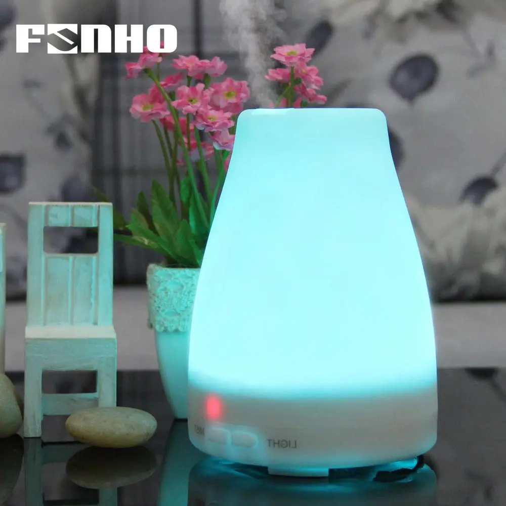 

FUNHO Air Aroma Humidifier 100ml Aromatherapy Essential Oil Diffuser Night Lights Ultrasonic Wood Grain Mist Maker Difusor 108