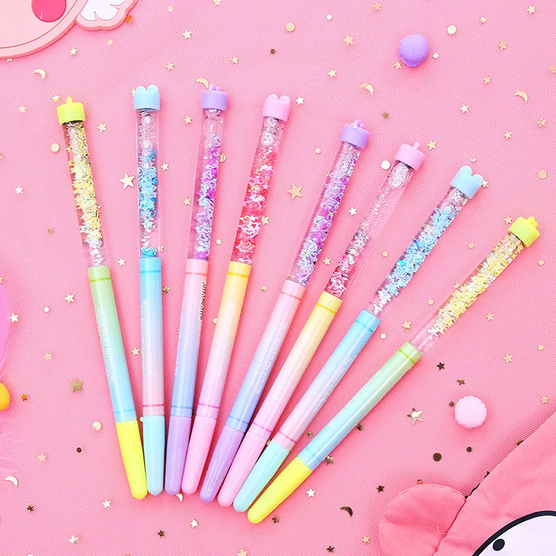 

Coloffice Colorful Fairy Flowing Magic Wand Gel Pen Creative Liquid Oil Flow Pen Girls Gifts Students Stationery 18.5cm 1PC