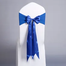 50 шт./лот DHL спандекс лайкра свадебные ленты обивки стульев с лентой Свадебная вечеринка стул именинника украшения 20 цветные стулья пояса