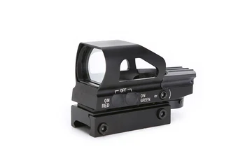 

1x22x33 Red Green Dot Open Reflex Sight Various Brightness Settings Scope For Airsoft and Hunting HD 104