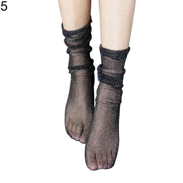 Women Fashion Star Grid Lace Socks Sexy See through Gift Party Home-in ...