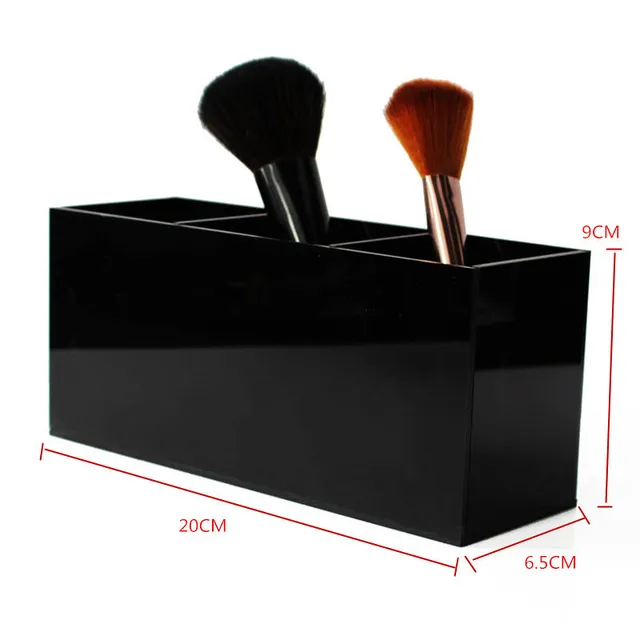 Organizador de cepillos de maquillaje acrílico, estuche de soporte de lápiz labial para rímel, joyero, caja de almacenamiento de soporte cosmético, estuche organizador de 3 capas Organizador de cepillos de maquillaje acrílico, estuche de soporte de lápiz labial para rímel, joyero, caja de almacenamiento de soporte cosmético, estuche organizador de 3 capas