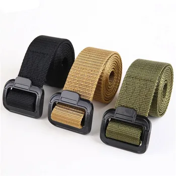 

Nylon Belts Army Green Tactical Belt Mens Military Combat Waist Belts Adjustable SWAT Training Belt Male 120cm Hunting Waistband