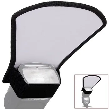 

1pcs Flash Diffuser For Canon Nikon Speedlite Photography DSLR Camera Accessories Flash Diffuser Softbox Silver Reflector