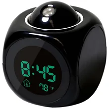 Hot Sale Modern Projection LED Clock Electronic Desktop Alarm Clock Digital Table Clocks Voice Timekeeping Function