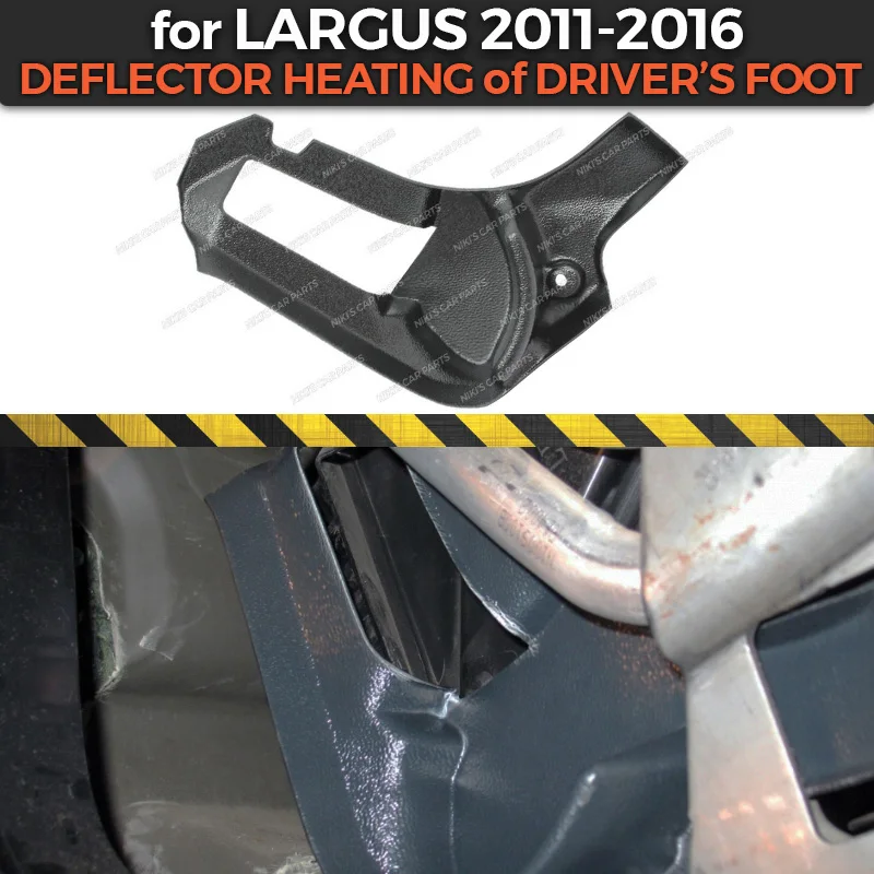 

Deflector heating of drivers foot for Lada Largus 2011-2016 ABS plastic embossed function pocket car styling accessories