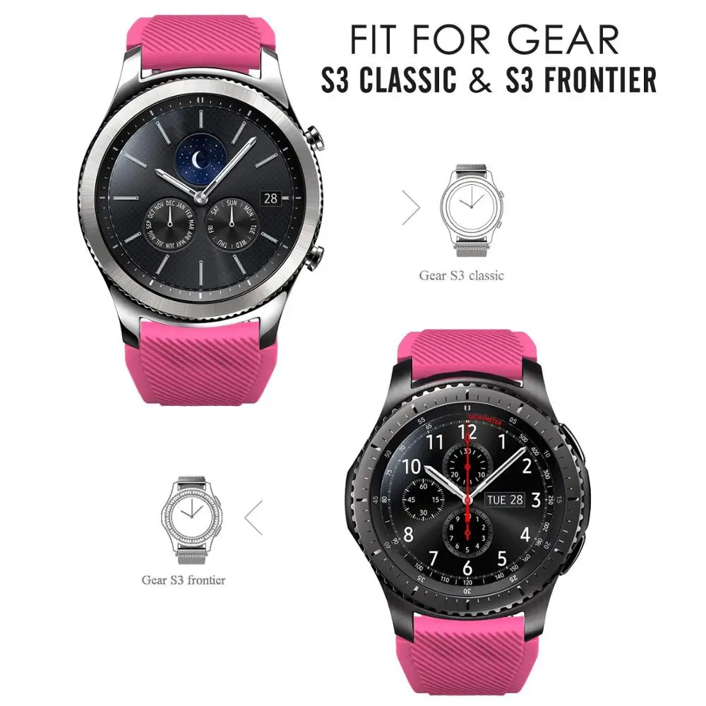 OULUCCI gear S3 Frontier ремешок для samsung Galaxy watch 46 мм huawei watch gt active ремешок 22 мм ремешок для часов correa браслет ремень