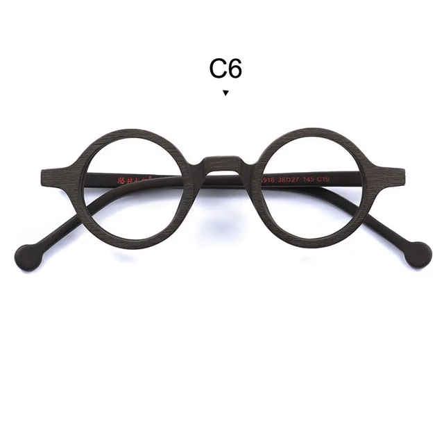 round wood frame glasses