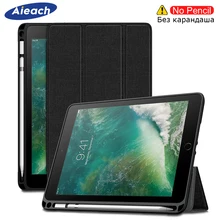 Funda para iPad 9,7 10,2 7th Case 2018 2017 Air 1 2 3 mini 4 5 con portalápices funda de silicona de cuero para iPad Pro 11 2020 10,5(China)