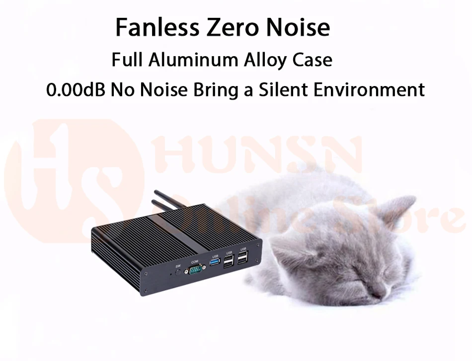 Fanless Mini PC I3 7100U J1900 J1800 HUNSN BM10 (16)