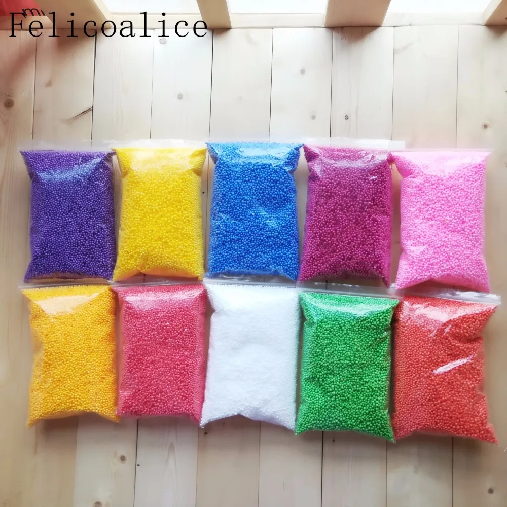 15g/bag Soft Fluffy Snow Mud Slime Balls Small Tiny Foam Beads For Floam  Filler Fruit