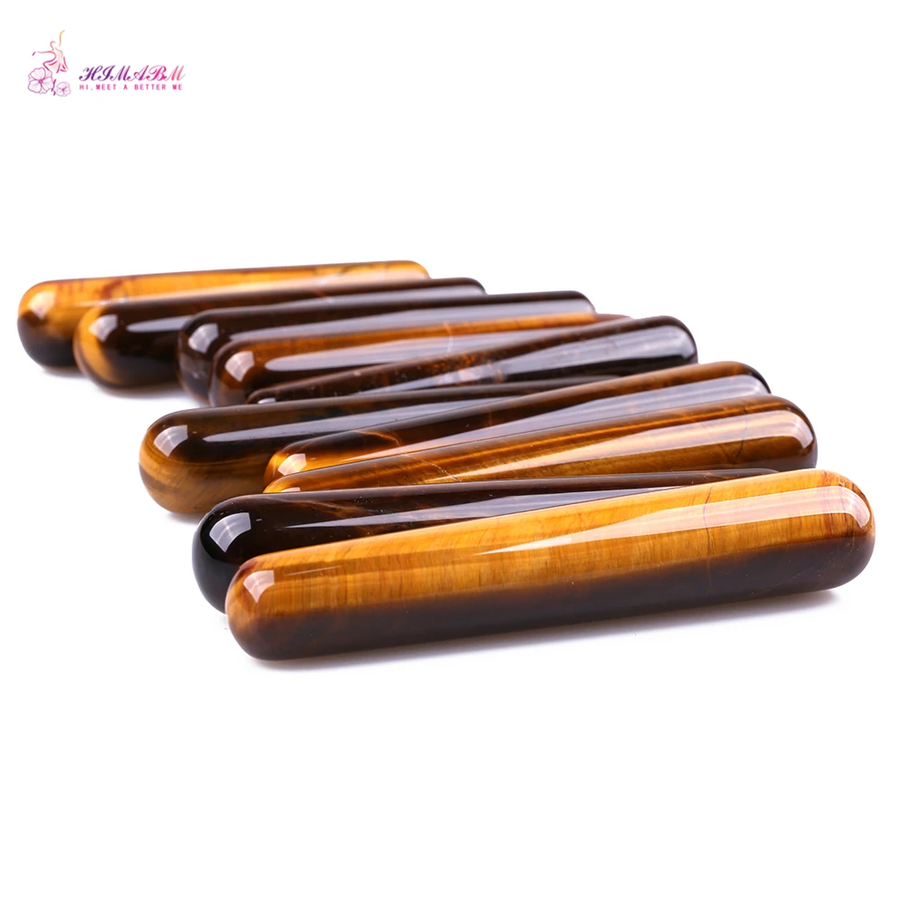 HIMABM Tiger Eye Wand Reflexology Massage Crystal Energy Healing Wholesale HIMABM Tiger Eye Wand Reflexology Massage Crystal Energy Healing Wholesale