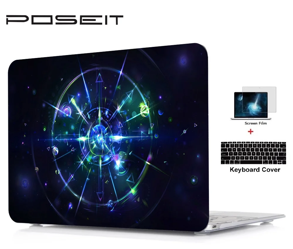 

For Macbook Air 11 13 Retina 12 13 15 Touch Bar 13 15 Pro 13 15 Plastic Hard Case Cover Laptop Shell+Keyboard Cover+Screen Film