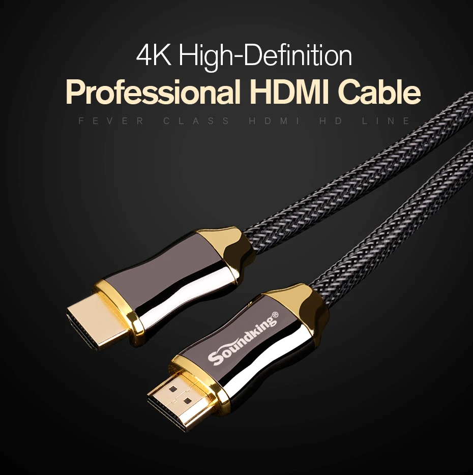 Soundking HDMI кабель 2,0 2k* 4k Аудио Видео HDMI к HDMI Мужской кабель 3D для PS3 проектор HD ТВ STB ноутбук 1,5/2/3/5 M B47