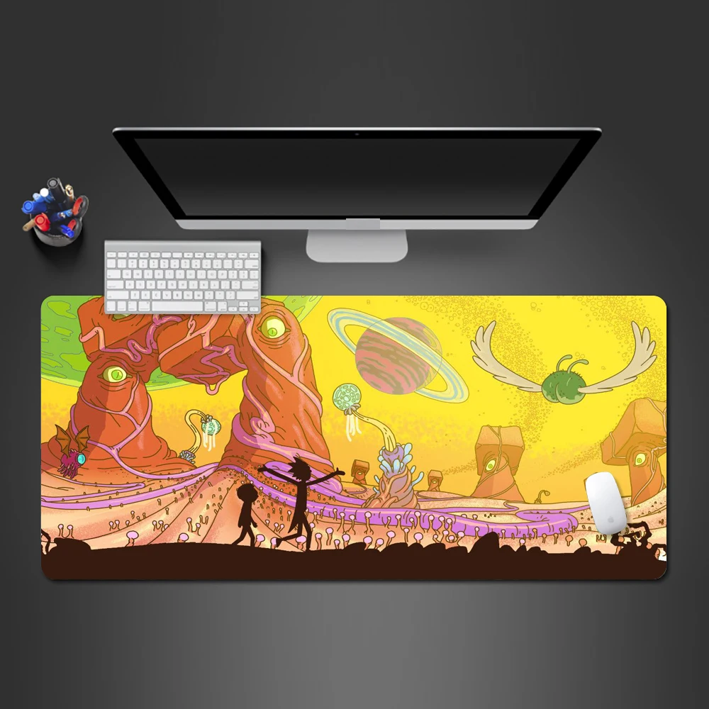 

Best Cool Rick And Morty Mousepad Best-selling Non-slip Lock Pad Washable Rubber Computer Keyboard Mouse Pad Game Player's Gift